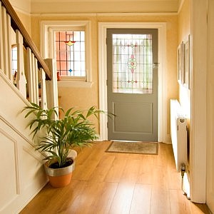 bright decluttered organised hallway