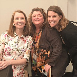 Katherine Blacker and Sammy Ryan of APDO with author Gretchen Rubin